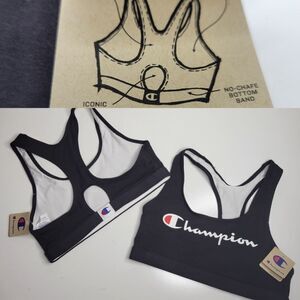 NEW S CHAMPION black racerback running active sports bra SMALL NWT